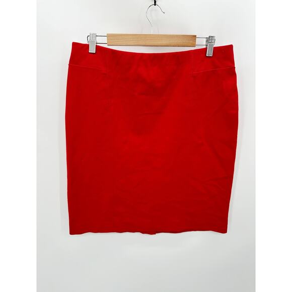 J. Jill Skirt Women MEDIUM Red‎ Viscose Nylon Spandex Blend Stretch Pencil Mini - Picture 8 of 8